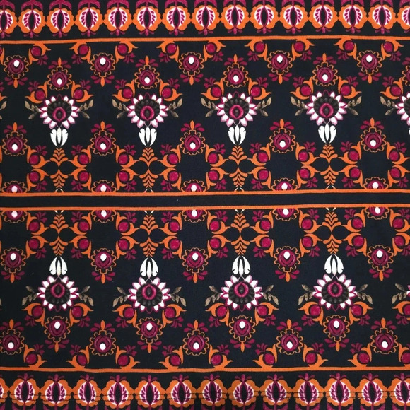 LONDON TIMES Dark Multi Color Boho Mini Shift Dress, 3/4 Bell Sleeves, Size 2 - Picture 11 of 13